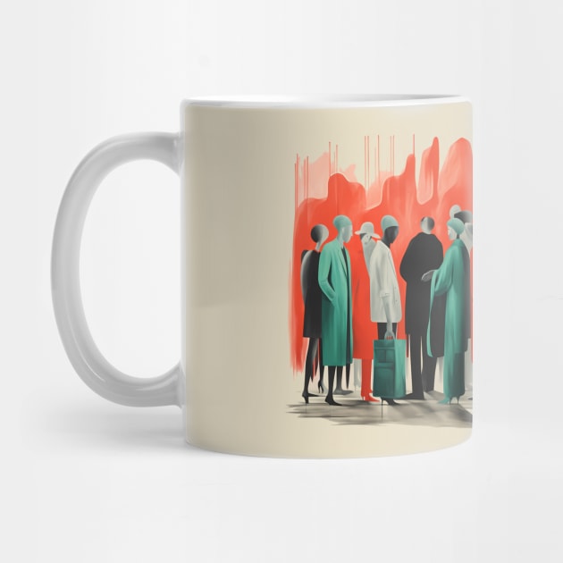 Street Conversations - Abstract Art - Modernist Elegance in Every Stroke! by LoffDesign